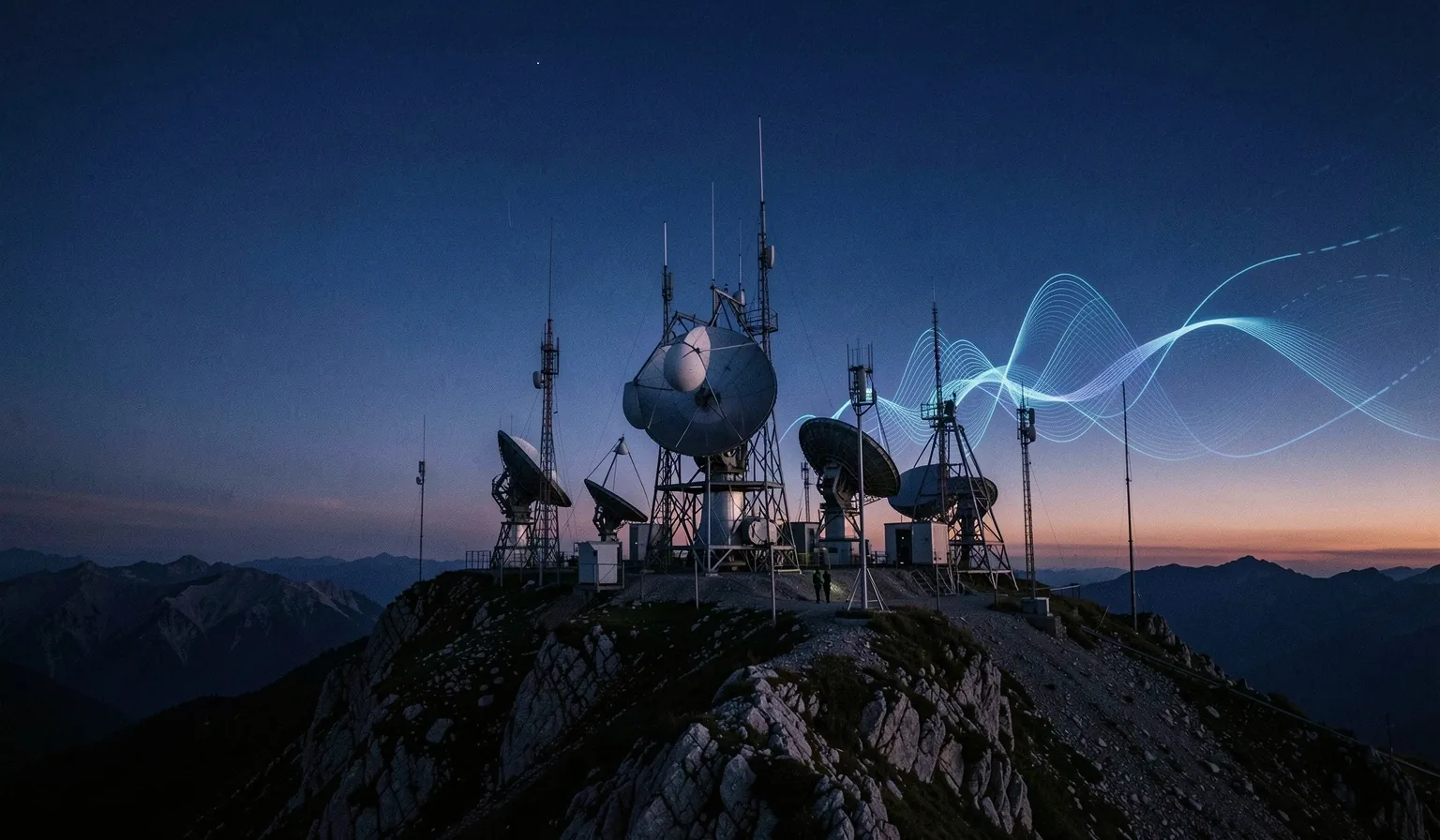 Signal infrastructure at twilight